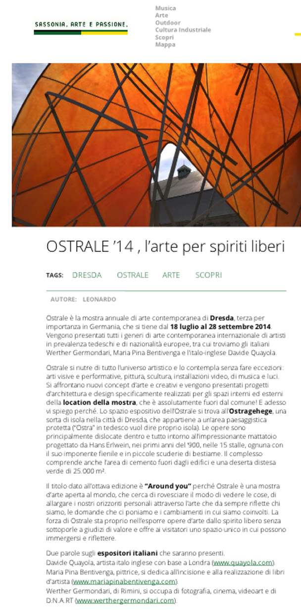 Ostrale14 L'arte per spiriti liberi