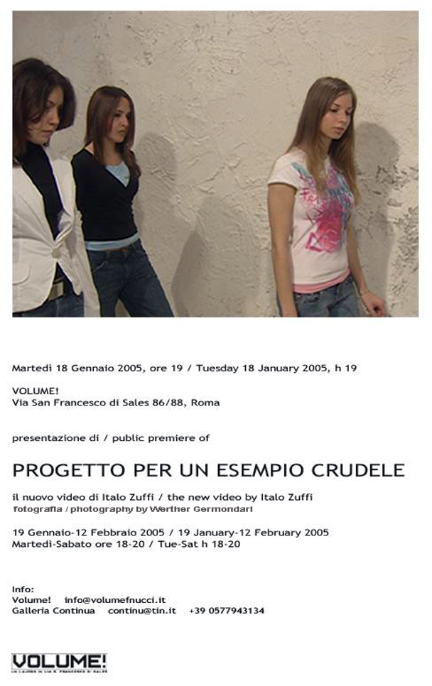 Progetto per un esempio crudele_Zuffi_Volume